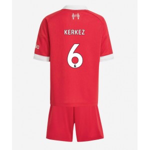 Liverpool Milos Kerkez #6 Jalkapallovaatteet Lasten Kotipeliasu 2025-26 Lyhythihainen (+ Lyhyet housut)